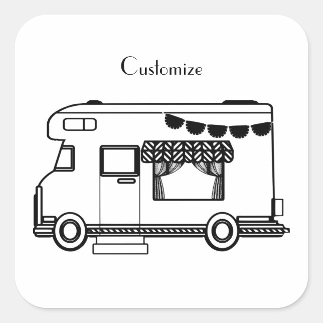 RV Camper Caravan Thunder_Cove  Square Sticker (Front)