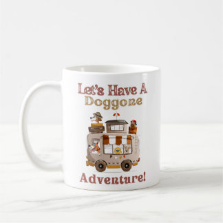 RV Camper Dog Driver Cartoon - Doggone Adventure Coffee Mug