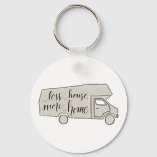 RV/Camper Keychain, Tiny House, Handlettered Key Ring