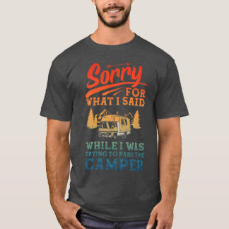 RV Camping Art Camperrailer Camping girl T-Shirt