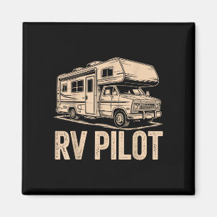Rv camping camper rv pilot road trip adventure  magnet