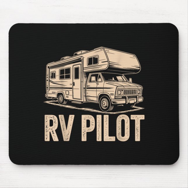 Rv camping camper rv pilot road trip adventure  mouse pad (Front)