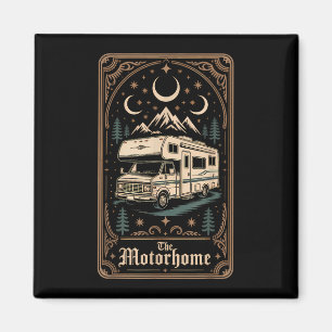Rv camping camper the motorhome moon mountain  magnet