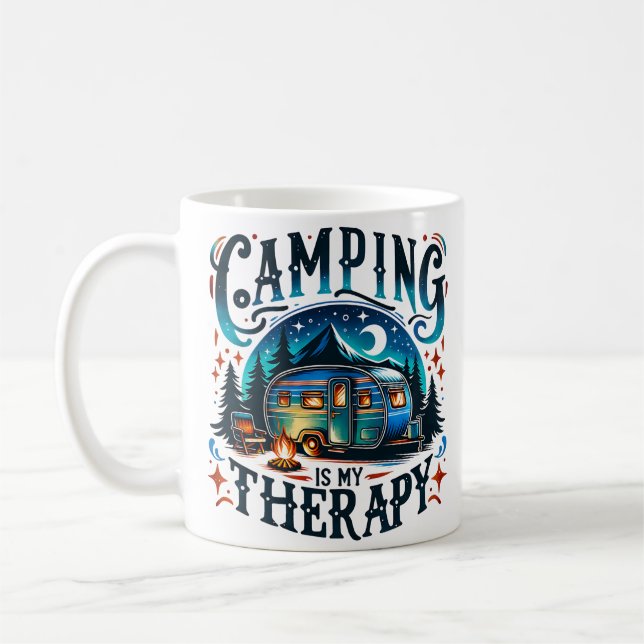 RV Camping Coffee Mug Wrap | Funny Camper Life Mug (Left)