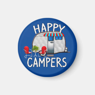 RV Camping Gift Ideas, Happy Camers Magnet