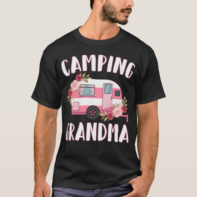 Rv Camping Grandma Camper Glamping Camping Grandma T-Shirt (Front)