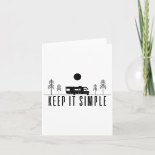 Rv Camping Keep It Simple Mountain Nature Road Tri Card