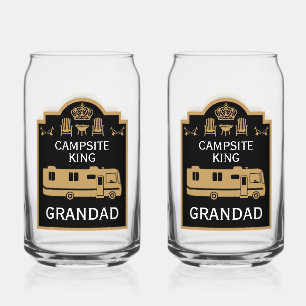RV Camping King USA Can Glass