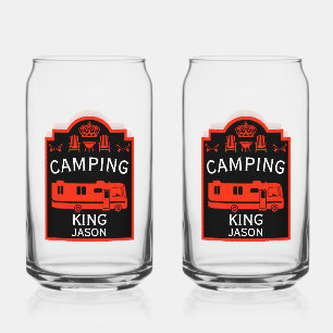 RV Camping King USA Can Glass