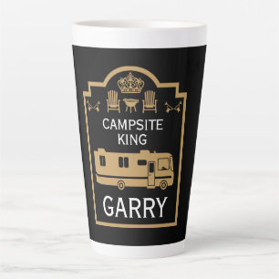 RV Camping King USA Latte Mug