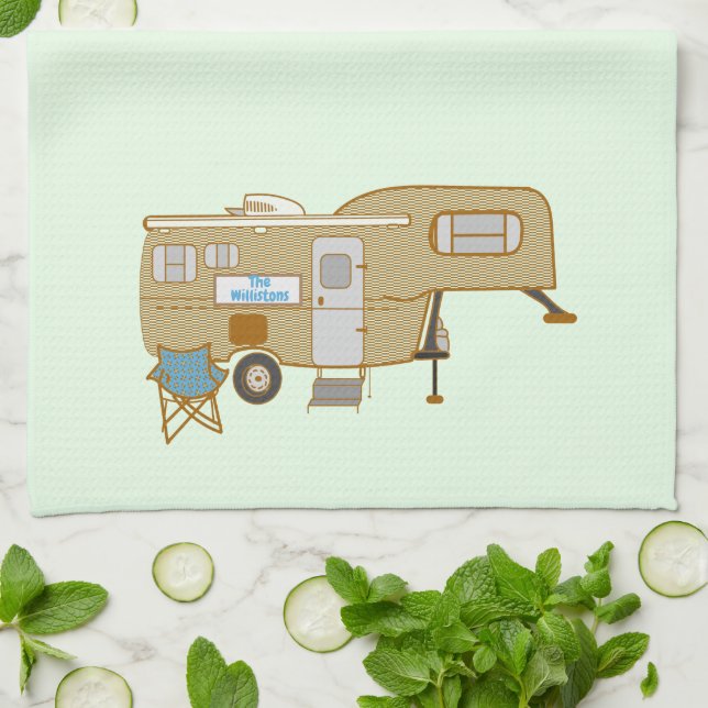 RV Camping Paper Drink Coasters Tea Towel (Folded)