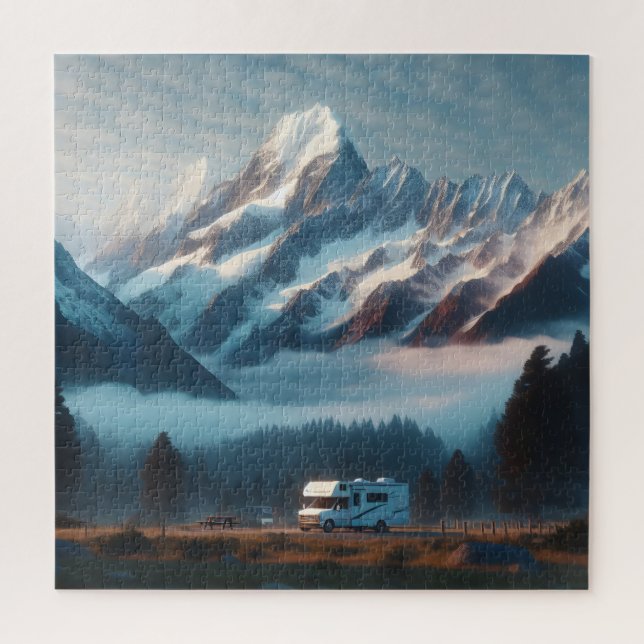 RV Camping Puzzles RV Tour Camping Trailer (Vertical)