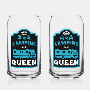 RV Camping Queen USA Can Glass