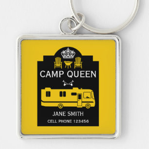 RV Camping Queen USA Key Ring