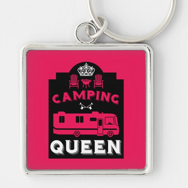 RV Camping Queen USA Key Ring (Front)