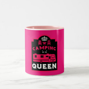 RV Camping Queen USA Two-Tone Coffee Mug