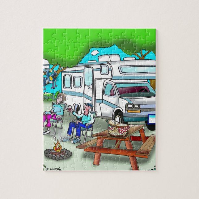 RV Cartoon 9475 Jigsaw Puzzle (Vertical)