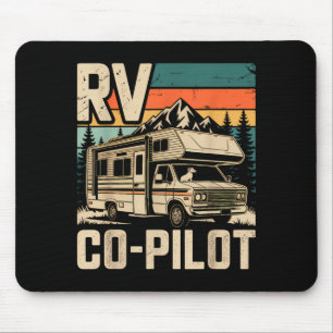 Rv co pilot rv camping camper sunset scenic mouse pad