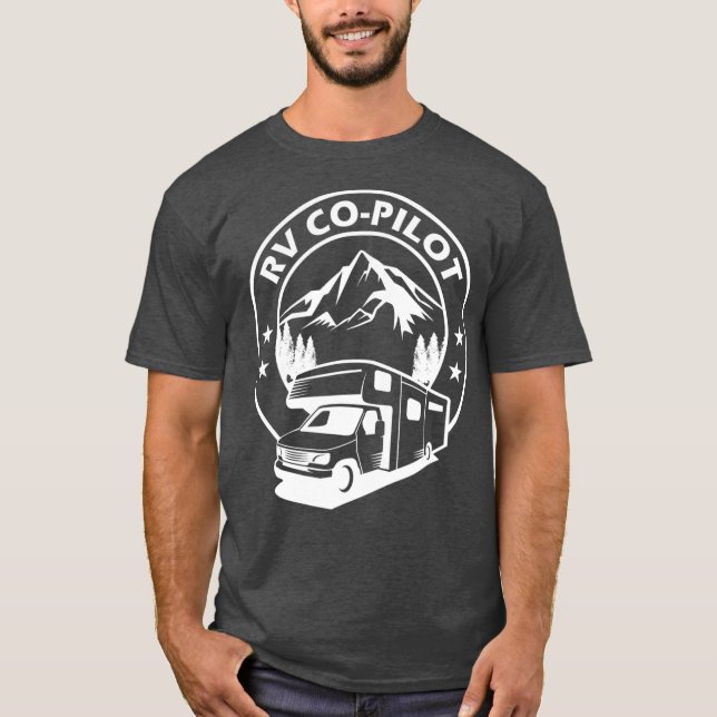 RV CoPilot Funny RV Gifts Camping Camper RV Gift T-Shirt (Front)