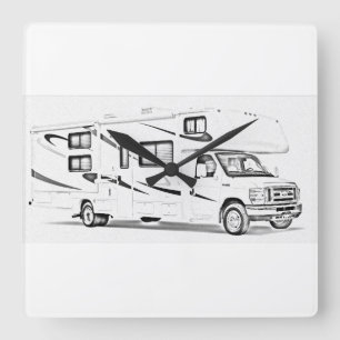 "RV" design wall clocks