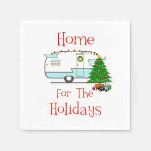 RV Home For The Holidays Napkins