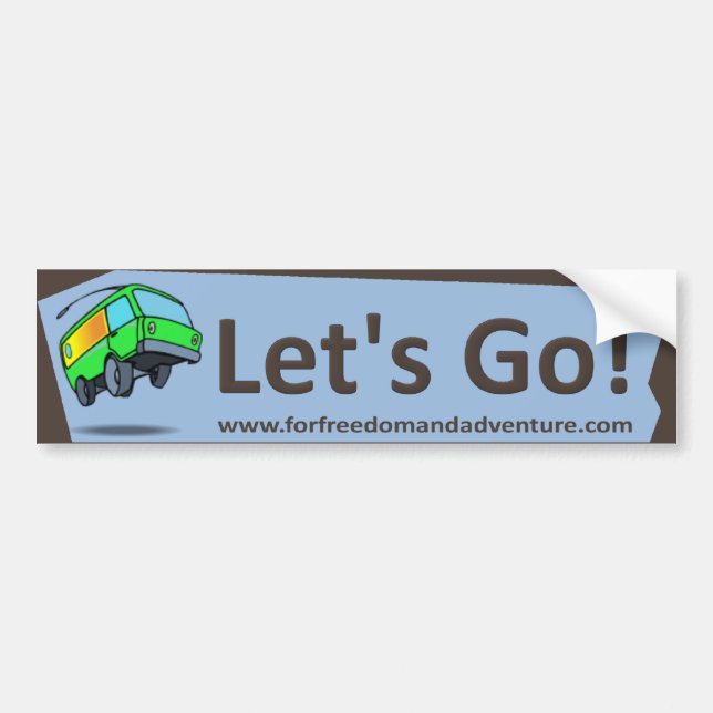 RV Let's Go Bumper Sticker (Front)