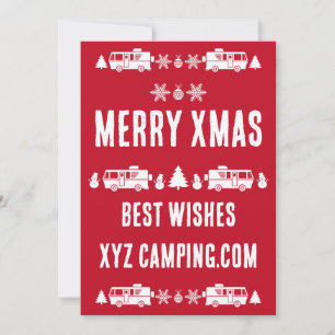 RV Motorhome Christmas Decor Holiday Card
