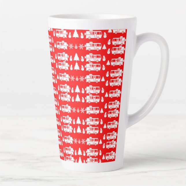 RV Motorhome Christmas Decor Latte Mug (Right)