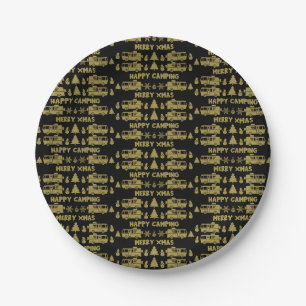 RV Motorhome Christmas Decor Paper Plate