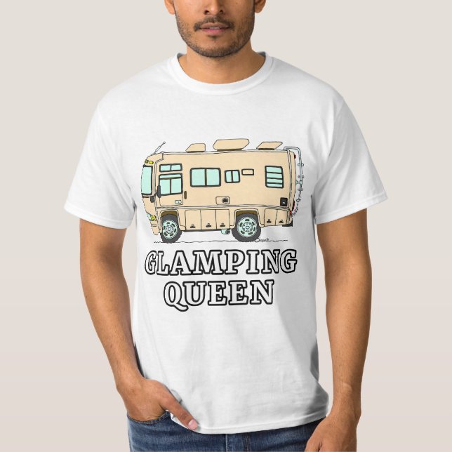 RV Motorhome GLAMPING QUEEN  T-Shirt (Front)