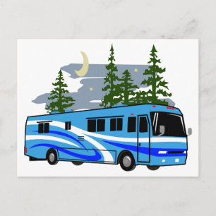 RV Motorhome Postcard
