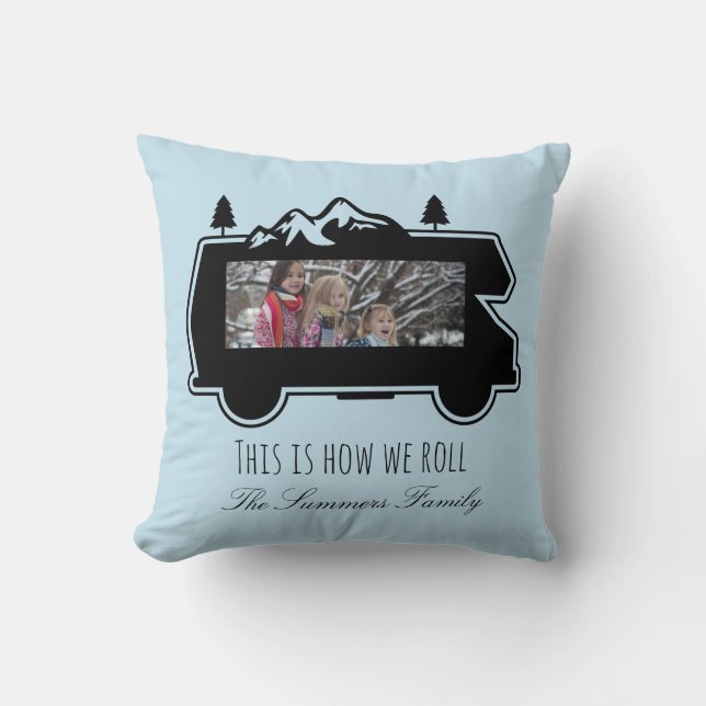 RV Photo Personalised Camper Trailer Custom Cushion (Front)