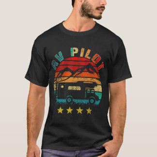 RV Pilot Camping Funny Vintage Motorhome Travel Va T-Shirt