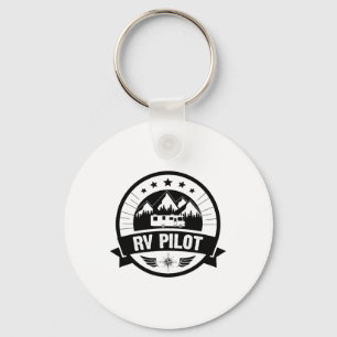 Rv Pilot Funny Motorhome Rv Travel For Men Women Key Ring