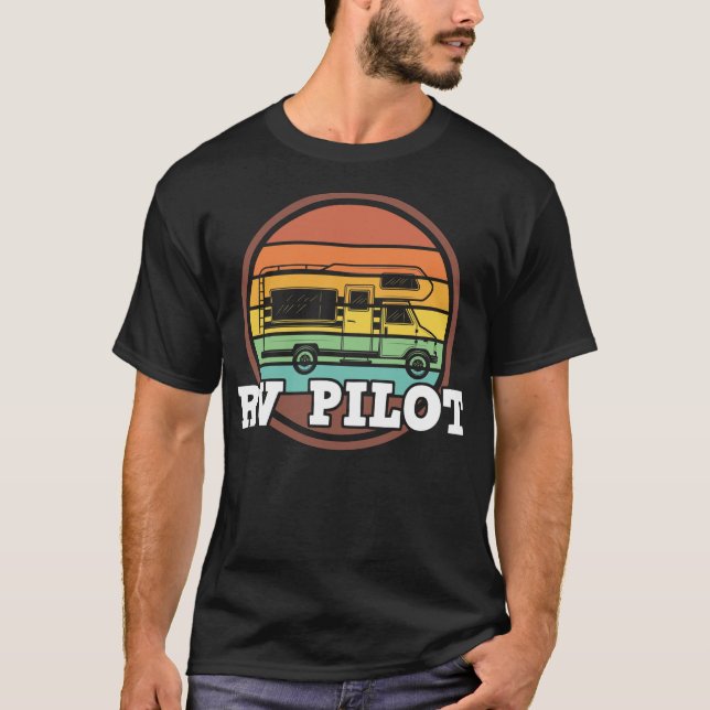 RV Pilot Recreational Vehicle Driving Couples T-Shirt (Front)