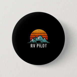 Rv Pilot Shirt Motorhome Travel Vacation Gift 6 Cm Round Badge