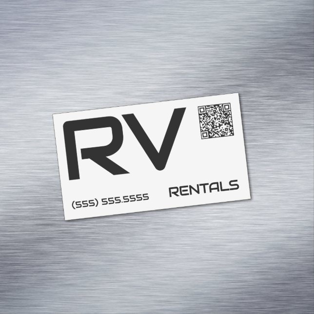 🔥 RV Rentals Custom QR Magnetic Business Card (In Situ)