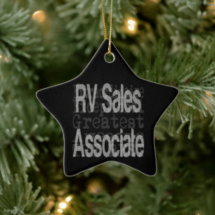 RV Sales Associate Extraordinaire Ceramic Ornament