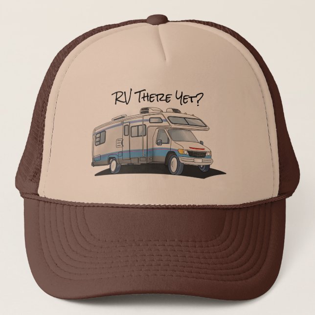 RV There Yet  Motorhome Trucker Hat (Front)