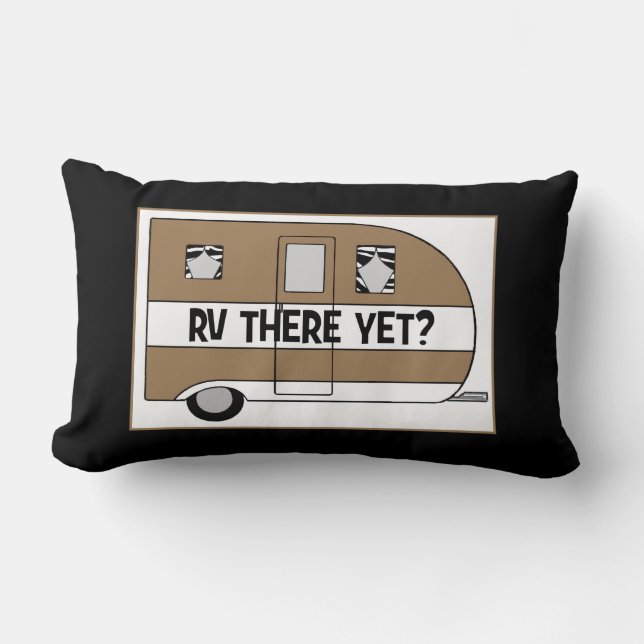 "RV There Yet?" - "Rollin', Rollin', Rollin..." Lumbar Cushion (Front)
