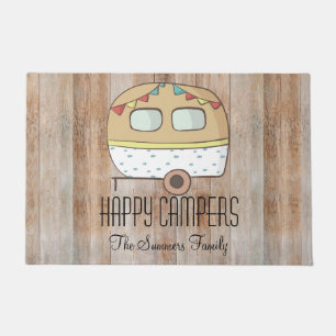 RV Trailer Happy Campers Personalised Family Doormat