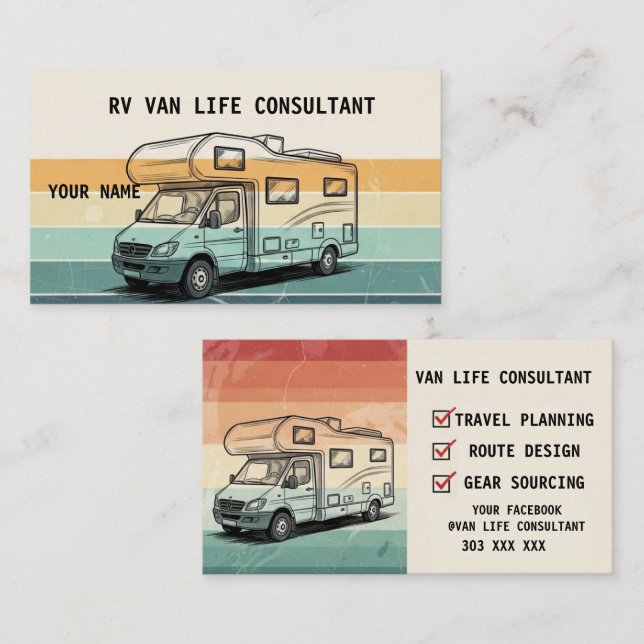  RV Van Life Card (Front/Back)