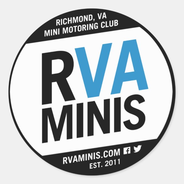RVA MINIs 3" Sticker (Front)