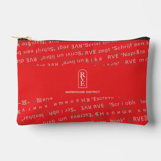 RVE SAYS: "Write A Book" Small Pouch (Red) (Front)