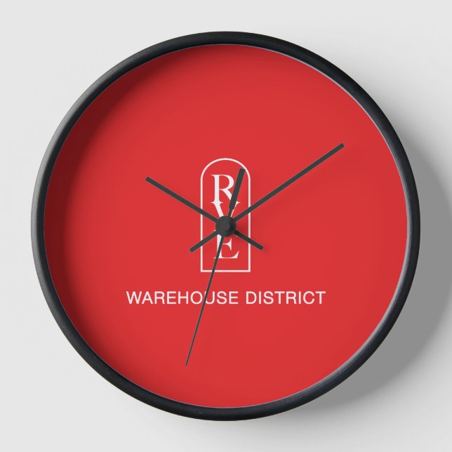 RVE WAREHOUSE DISTRICT Round Clock (Front)