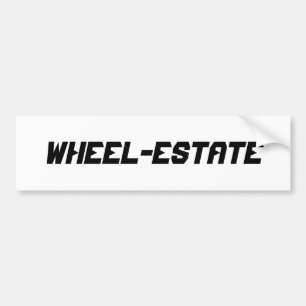 Rving RV Camper Camp Motor Home Fun = Wheel Estate Bumper Sticker