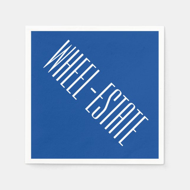 Rving RV Camper Camp Motor Home Fun = Wheel Estate Napkin (Front)