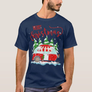 Rvs Camping Merry Christmas Funny Camper Tree Xmas T-Shirt