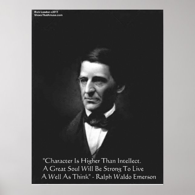 RW Emerson Intellect & Character Quote Posters (Front)