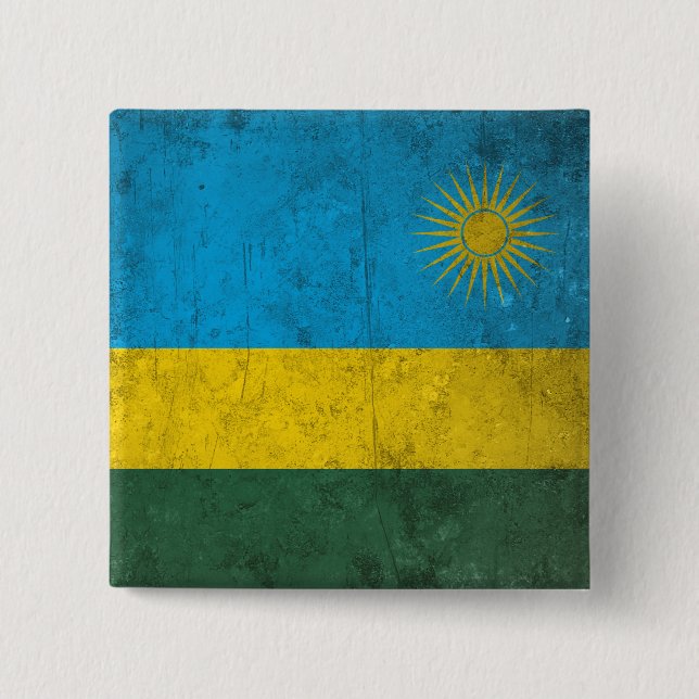Rwanda 15 Cm Square Badge (Front)